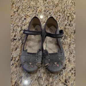 Joyfolie Ellie Gray Cats Mary Janes Shoes size 3 youth, VGUC